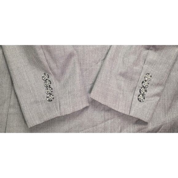 Linea Uomo Mens Gray Premium Wool Blazer 41R Natural Stretch Modern Fit Lapel - Picture 11 of 11